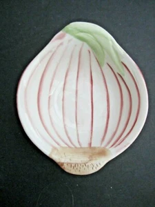 Pier 1 ciotola per condimenti snack immersione in ceramica a forma di cipolla rossa  - Foto 1 di 6