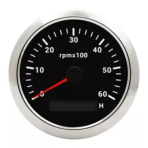 85mm Digital Tachometer Tacho Gauge For Car Boat Truck Universal 0-6000RPM - Picture 1 of 13