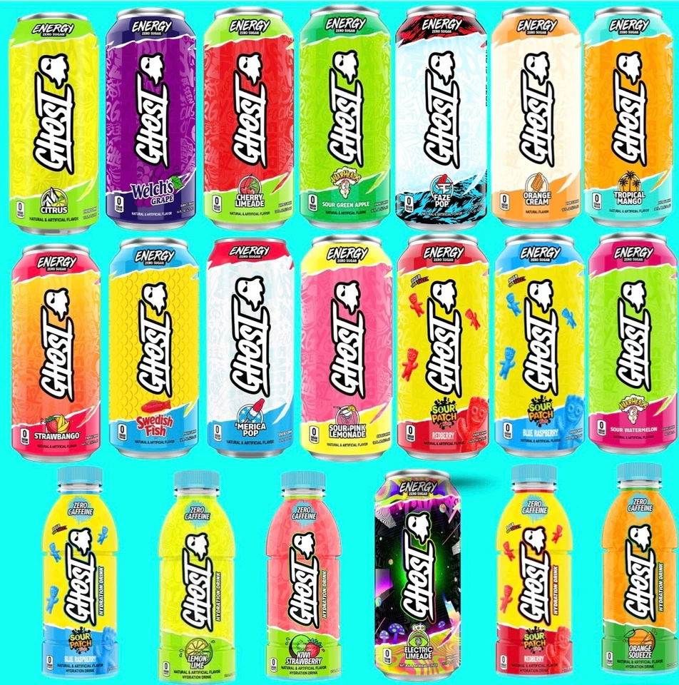 Ghost Energy Drinks Cans All Flavours New Rare USA Import ✅ TRUSTED SELLER ✅ - Image 1 of 1