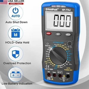 Automotive Digital Multimeter AC DC Voltmeter Voltage Current Dwell Tacho Meter - Picture 1 of 11