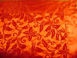NUEVA COLCHA NAVIDEÑA Flores Terciopelo Cubiertas Rojo 120"x140" Parece Seda - Imagen 1 de 6