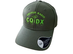 Czapka khaki z CQ DX high vis green haft znak wywoławczy z tyłu - Zdjęcie 1 z 4