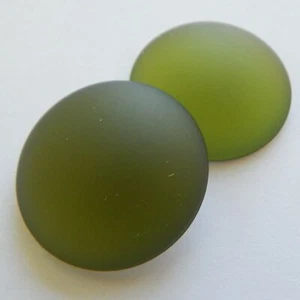 18mm Lunasoft Cabochon - Olive Green - Quantity 1 - Luna Lucite Cabochon - Picture 1 of 1