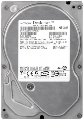 Hitachi Deskstar P7K500 HDP725032GLA360 320GB 7200RPM 16MB SATA II 3.5" Inch - Image 1 of 3