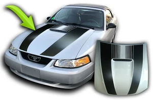 Strobe Hood Racing Stripes Decals - Fits 99-04 Mustang Shelby V6 GT - Picture 1 of 2