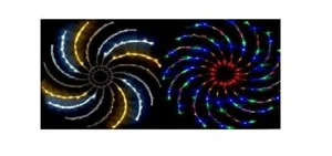 Christmas Lighting Decorations LED Lights Multi Colour/White Spinner Silhouette - Picture 1 of 3