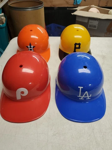 4 VNT 60s 70s LAICH PLASTIC BASEBALL FULL SIZE HELMET Replica Dodgers Pirates Cover