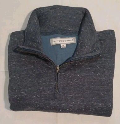Men's PD&C 1/4-zip Collared Sweater Speckled Blue Size M - Image 1 of 3