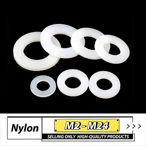 Nylon Washers Form A Flat Plastic Washer M2,M3,M4,M5,M6,M8,M10,M12, - M24 DIN125 - Picture 1 of 5