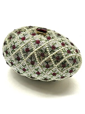 Judith Leiber Crystal Silver Floral Egg - Image 1 of 4
