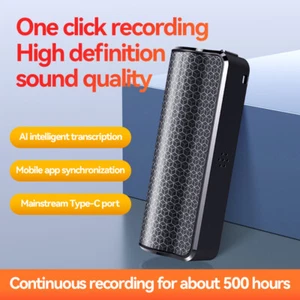 AI Mini Audio Voice Recorder Max 500 Hours 8GB-128GB Recording Translation mp3 - Picture 1 of 24