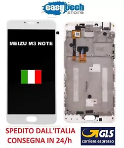 LCD Display Touch Screen FRAME CORNICE Assembly MEIZU M3 Note M681 BIANCO - Foto 1 di 1