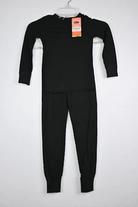 Kids' Fruit of the Loom Mid-Weight Baselayer Set Black XS(4-5) - Picture 1 of 4