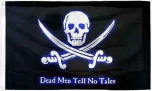 Dead Men Tell No Tales 3x5 pies Poli Pirate Flag Tell No Tales Pirate Ship Flag - Imagen 1 de 3
