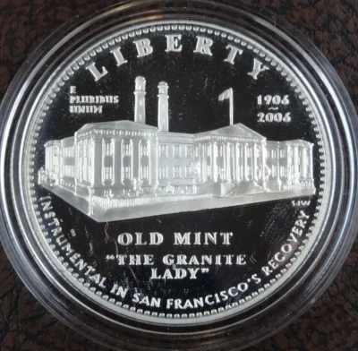 2006-S San Francisco Old Mint Proof Silver Dollar US Mint Capsule Only - Image 1 of 2