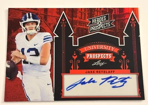 Tarjeta de radiocontrol autógrafa de Jake Retzlaff 2024 Leaf Heroes & Prospects / ¡15!!! - Imagen 1 de 1