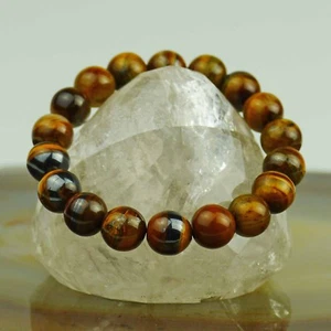 Tigerauge Armband Perlen Größe (10mm) Edel Damenschmuck Buddhismus Heilstein - Bild 1 von 2