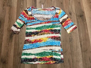 rue21 Shirt, Women's Size Medium, Multicolor, Short Sleeve - Picture 1 of 8