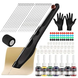Stick and Poke Set, Solong DIY Tattoo Kit mit Tattoo Nadeln Bandage Tattoo Ösen  - Bild 1 von 6