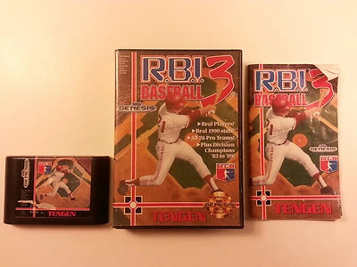 Sega Genesis R.B.I. BASEBALL 3 CIB COMPLETE W/ BOX MANUAL - FREE SHIPPING - - Image 1 of 4