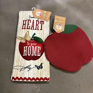 Dolly Parton Towel And Pot Holder Set Limited Apple Country Home Decor - Picture 1 of 12