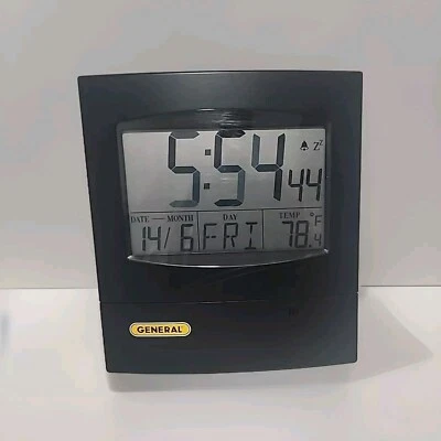 General Tools DJC381 Jumbo Display Digital Wall Clock with Calendar - Image 1 of 3