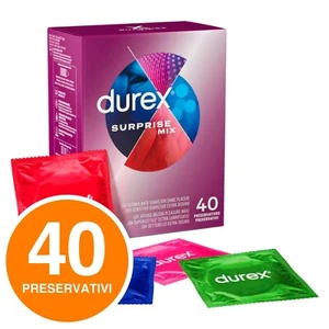 Preservativi Durex Box Surprise Me Confezione da 40 Profilattici Maschili Misti - Foto 1 di 7