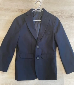 Geoffrey Beene Boys One Button Navy Sport Coat Blazer Jacket 8 Reg - Picture 1 of 8
