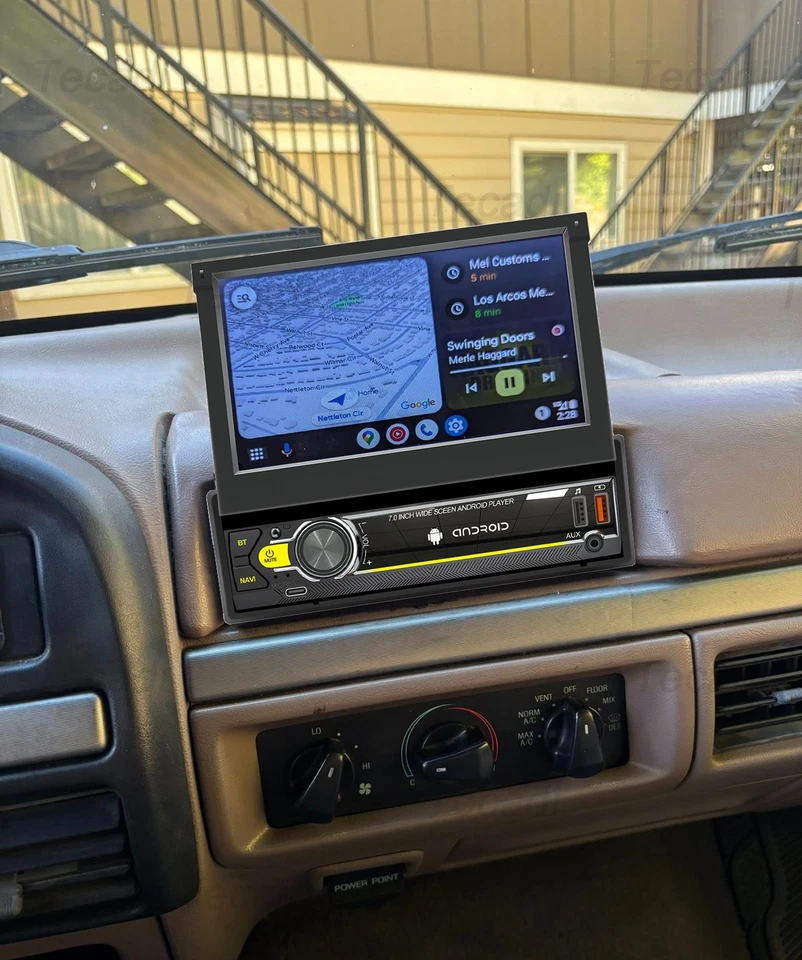 7"  Car Stereo Radio Flip Out Carplay For Ford F-150 1990-1996 Bluetooth 5.1 - Imagem 1 de 4
