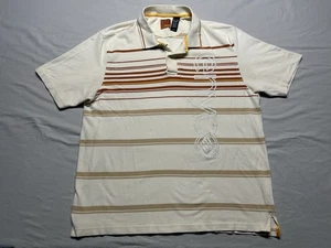 ENYCE Polo Shirt Men’s 3XL Short Sleeve Hip Hop Street Wear Vintage Y2K Striped - Picture 1 of 12