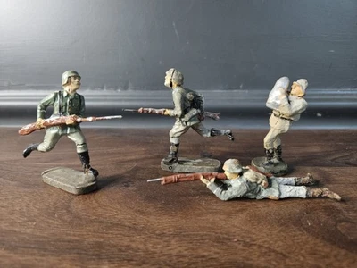 Elastolin WWI toy soldiers composition military Figures lot AS IS  - Image 1 of 4