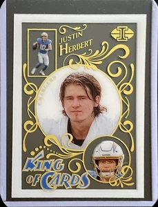 Justin Herbert - 2021 Panini Illusions Football - King of Cards #KC-6 - Bild 1 von 1