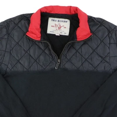 Jersey True Religion Cuarto Cremallera True Religion 14 Cremallera Gris Negro Pequeño Foto 1 de 3