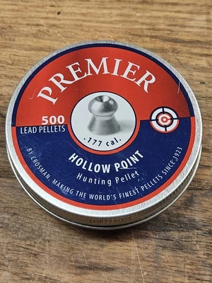 Crosman Premier гранулы с полым острием калибр .177 500 штук БЕСПЛАТНАЯ ДОСТАВКА  - Изображение 1 из 4