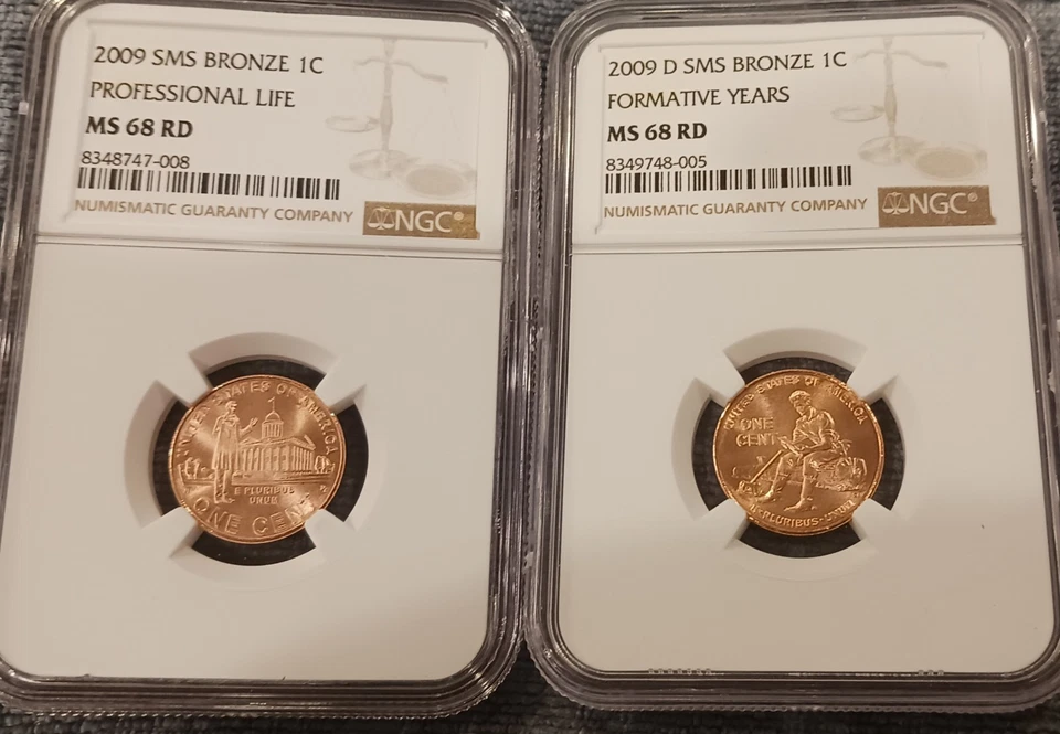 2009 P D NGC MS68 SMS LINCOLN COPPER BRONZE CENT (2) Professional & Formative Yr - Image 1 of 4