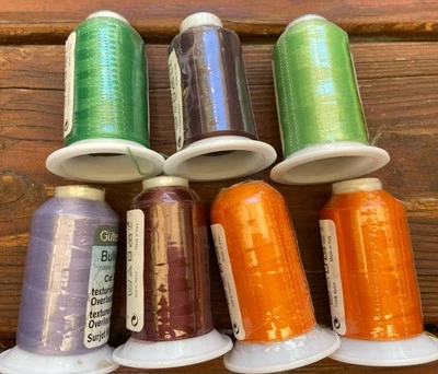 Gutermann Bulky Nylon Thread Lot Of 7 Textured Overlocking 1094 Yards Each NEW - Image 1 of 2
