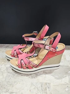SL Design Brand Red Women's Slingback Wedge Sandals Shoes Size 38, 7.5 US - Bild 1 von 10