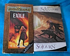 Forgotten Realms Dunkelelfen-Trilogie R.A. Salvatore, Exil & Aufenthalt Buch, 2 Stück - Bild 1 von 2