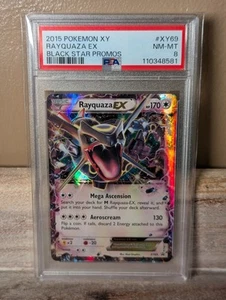 2015 POKEMON XY BLACK STAR PROMOS XY69 RAYQUAZA EX PSA 8 - Picture 1 of 2