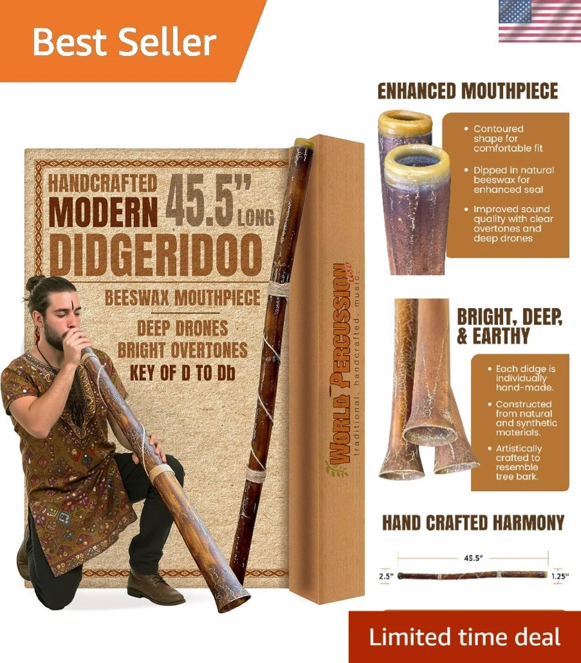 Didgeridoo único disparado a mano en diseño grabado al fuego - Impresionante experiencia de sonido Foto 1 de 4