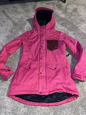 Volcom Women's Insulated Snowboard Ski Winter Hooded Jacket Size Small US - Image 1 of 4