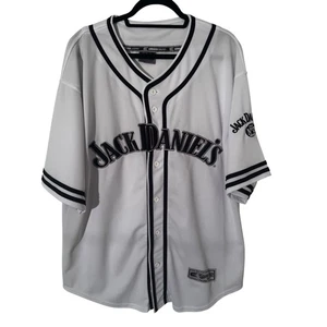 Maglia baseball Jack Daniels uomo XL Colosseo atletica bianca con bottoni - Foto 1 di 7