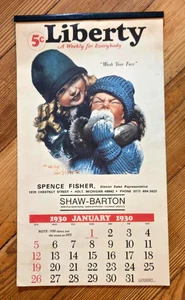 1930 Holt Michigan Liberty Wochenkalender - 1975 Faksimile - Leslie Thrasher Bilder - Bild 1 von 9