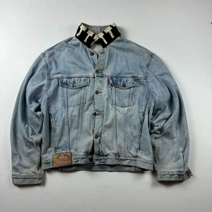 Native American Danzante Cabezas Vintage Customized Levi’s Style Denim Jacket Si - Picture 1 of 5