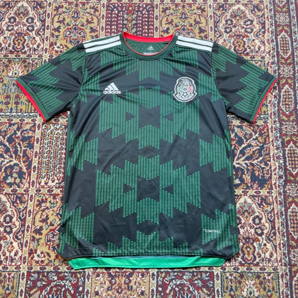 Camiseta Adidas ClimaChill Seleção Nacional de Futebol do México verde preta branca vermelha G - Imagem 1 de 4