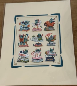 2025 Disney Parks Stitch Park Rides Druck John Coulter Magic Kingdom 18 x 14 Zoll - Bild 1 von 3
