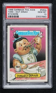 1988 Garbage Pail Kids Series 15 Take-out Dinah (Puzzle Back) PSA 10 GEM MT 11d6 - Picture 1 of 3
