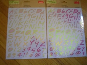 Neu! 2 x 72 Stück Crafter's Square Alphabet Aufkleber Buchstaben A bis Z & Zahlen - Bild 1 von 1