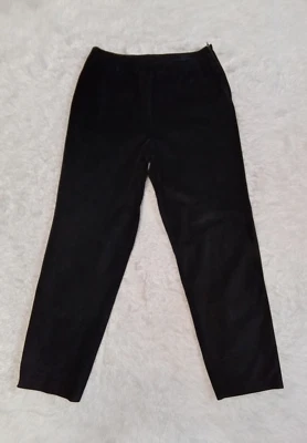 Pantalones Danier vintage para mujer de cuero genuino negro con cierre de cremallera EE. UU. 10 Foto 1 de 4