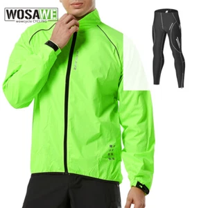 WOSAWE Herren Radfahren Jacke Gepolsterte Hose Set MTB Fahrrad Winddicht Outfit - Bild 1 von 30